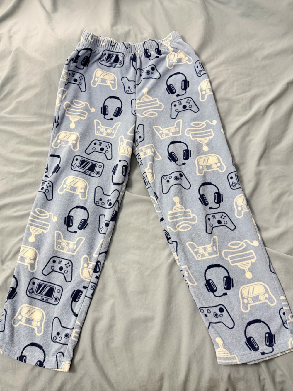 Carter’s - Kids Video Game Print Fleece Pajama Pants - Light Blue
